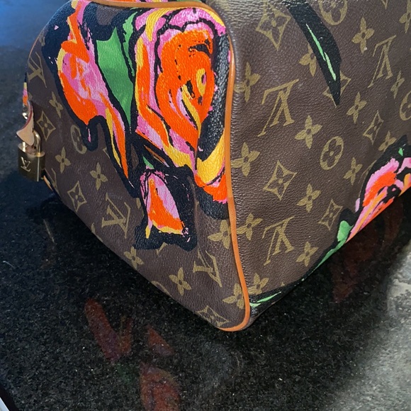 LIMITED EDITION Louis Vuitton Speedy Stephen Sprouse Roses Floral Damier Vernis - Picture 15 of 16